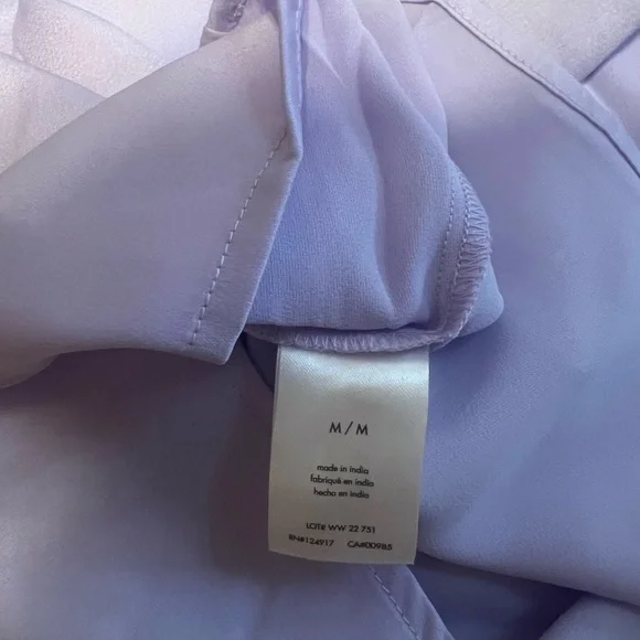 WeWoreWhat Satin Charmeuse Mini Slip Skirt Heather Purple NWT Size M - Picture 4 of 6